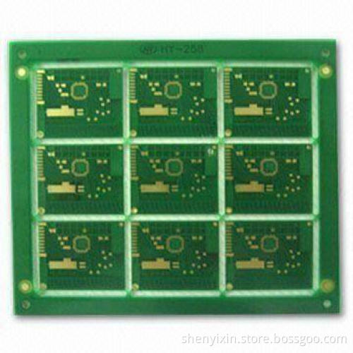 Double-sided PCB with 0.15mm Minimum Track, Made of FR4, Green Solder Mask
